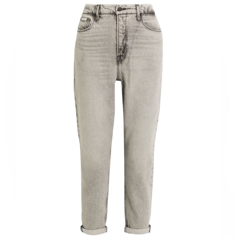 High-Waist Relaxed Fit Women’s Jeans - Light Grey